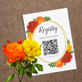 Tarjeta De Recepción Autumn Florals Bridal Shower