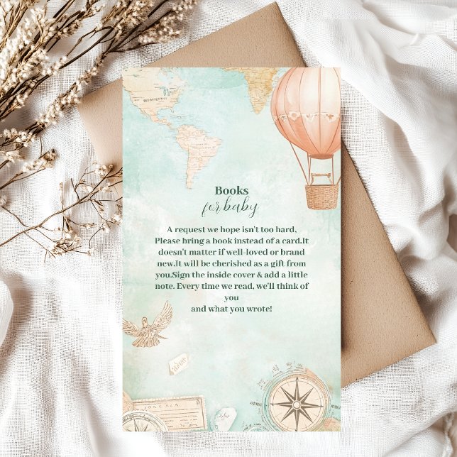 Tarjeta De Recepción Aventura acuarela espera libros de género para beb (Subido por el creador)