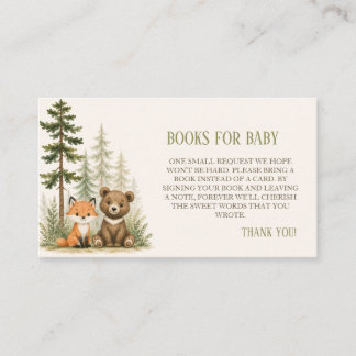 Tarjeta De Recepción Aventura de Camping en el Bosque Baby Shower Anima