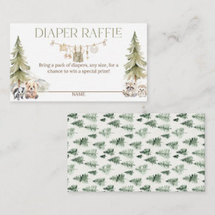 Tarjeta De Recepción Aventura en el bosque Oh chico Baby Shower Pañal