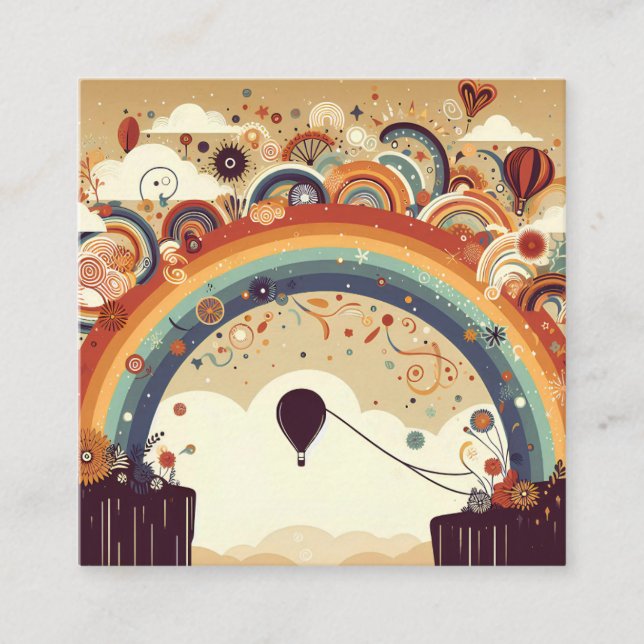 Tarjeta De Recepción Aventura espera a Baby Shower con globo aerostátic (Anverso)