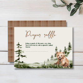 Tarjeta De Recepción Aventura espera el bosque lindo oso bebé ducha