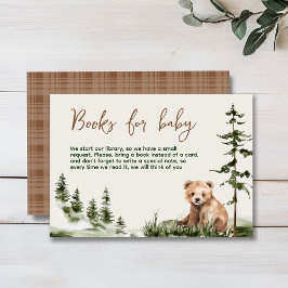 Tarjeta De Recepción Aventura espera el bosque lindo oso bebé ducha