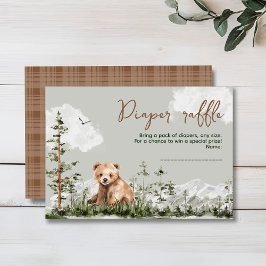 Tarjeta De Recepción Aventura espera el bosque lindo oso bebé ducha
