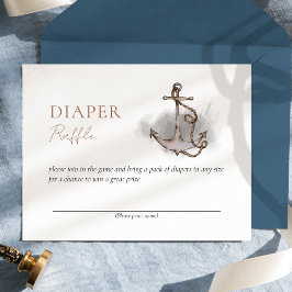 Tarjeta De Recepción Aventura Náutica White Baby Shower Diaper Raffle