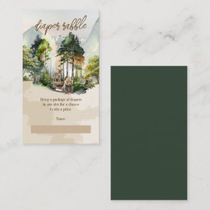 Tarjeta De Recepción Aventura rústica de Woodland espera a la fiesta de