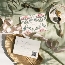 Tarjeta De Recepción Aves amorosas en el Boda del paraíso