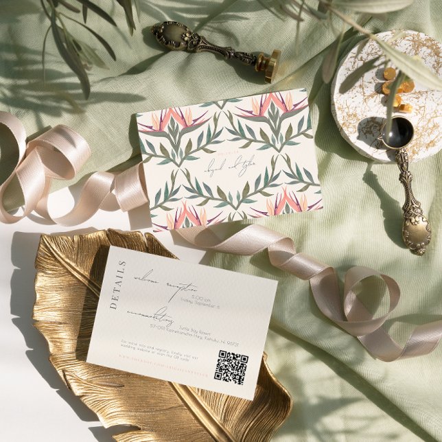 Tarjeta De Recepción Aves amorosas en el Boda del paraíso (Subido por el creador)