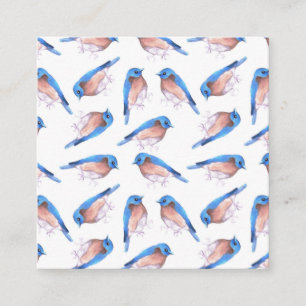 Tarjeta De Recepción Aves azul orientales acuáticas adorables pájaros