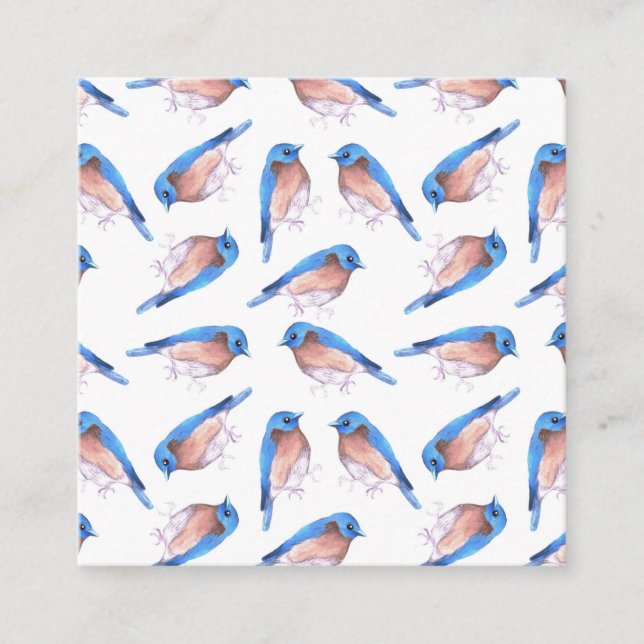 Tarjeta De Recepción Aves azul orientales acuáticas adorables pájaros (Anverso)