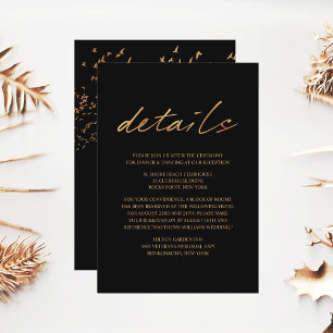 Tarjeta De Recepción Aves elegantes de un Boda de pluma