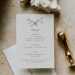 Tarjeta De Recepción Aves ilustradas Detalles del Boda caprichoso