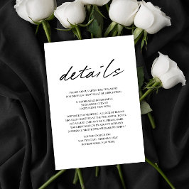 Tarjeta De Recepción Aves modernas de un Boda de pluma