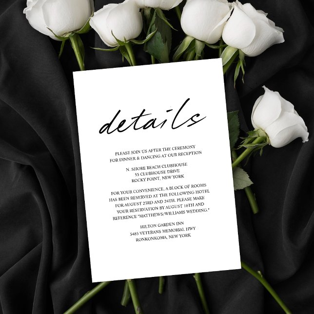 Tarjeta De Recepción Aves modernas de un Boda de pluma (Subido por el creador)