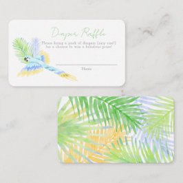 Tarjeta De Recepción Aves tropicales de Hawái Baby Shower Diaper Raffle