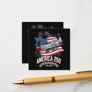 Tarjeta De Recepción Avión del 250 aniversario de América