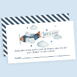 Tarjeta De Recepción Avión vintage es un pañal para bebé<br><div class="desc">Avión Vintage es una tarjeta de gabinete de pañales Baby Shower para niños. Este diseño cuenta con un adorable avión vintage. Personalice este diseño personalizado con su propio texto y detalles.</div>