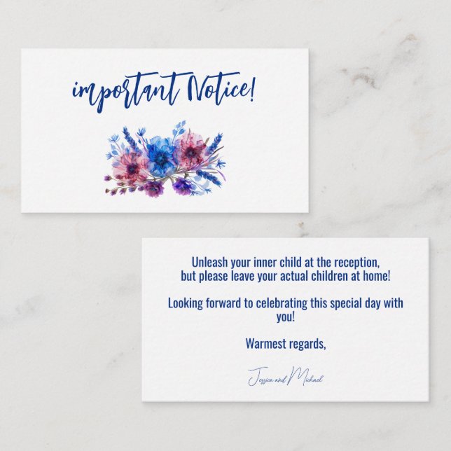 Tarjeta De Recepción ¡Aviso importante! Pastel Whispers Meadows (Anverso / Reverso)