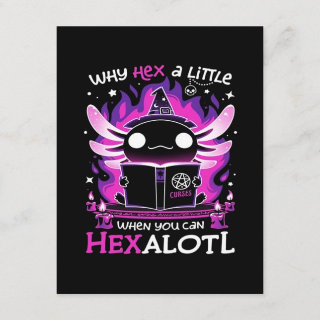 Tarjeta De Recepción Axolotl Witching Hour - Salamandra  (Anverso)