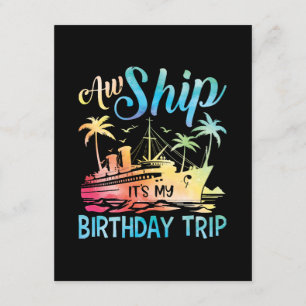 Tarjeta De Recepción Ay Barco Es Mi Viaje De Cumpleaños