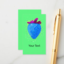 Tarjeta De Recepción Azul de fresa de arte pop