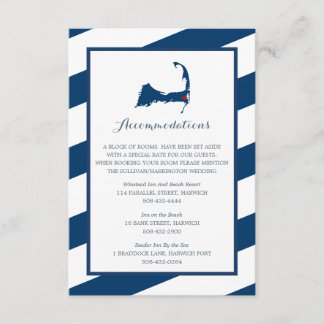Tarjeta De Recepción Azul de la Marina del Cabo del Oeste de Harwich |