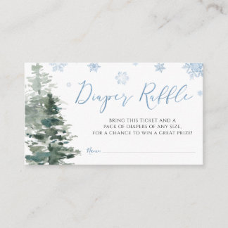 Tarjeta De Recepción Azul del bosque invernal es frío fuera del pañal