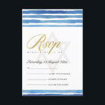 TARJETA DE RECEPCIÓN AZUL INDIGO STRIPE STAR BAR BAT MITZVAH RSVP<br><div class="desc">Si necesitas más personalización,  por favor,  no dudes en enviarme un mensaje a yellowfebstudio@gmail.com.</div>