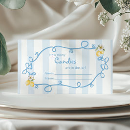 Tarjeta De Recepción Azul limón italiano muestra cuántos dulces