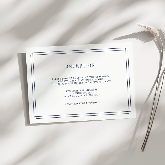 Tarjeta de Recepción Azul Marino y Blanco Atempora (Subido por el creador)