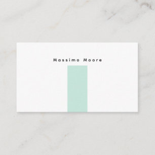 Tarjeta De Recepción Azul Negro Blanco Liso Elegante Nombre Propio