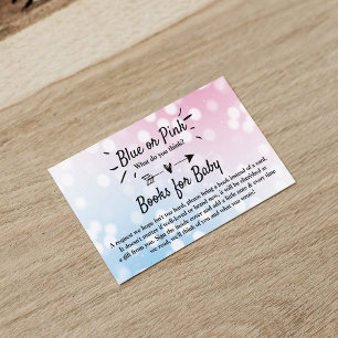 Tarjeta De Recepción ¿Azul O Rosa Moderno? Libro de Fiestas de Revelaci