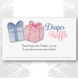 Tarjeta De Recepción Azul o rosa ¿qué le parece a Diaper Raffle?