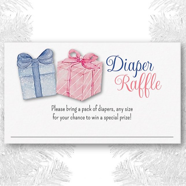 Tarjeta De Recepción Azul o rosa ¿qué le parece a Diaper Raffle? (Subido por el creador)