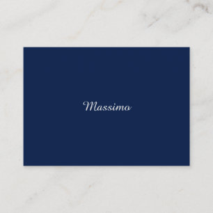 Tarjeta De Recepción Azul oscuro elegante casual propio nombre escritur