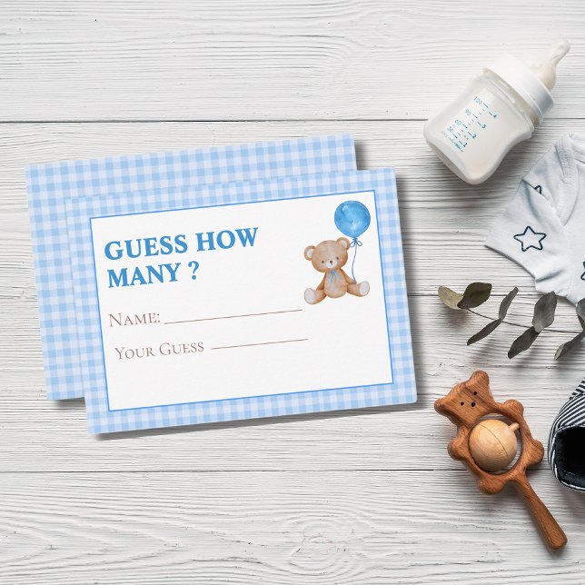 Tarjeta De Recepción Azul podemos esperar adivinar cuántas cartas de ju (Subido por el creador)