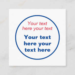 Tarjeta De Recepción Azul Rojo Blanco Tu Texto Aquí Reemplazar El Lema