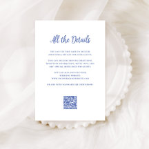 Azul y blanco regales | Detalles del Boda Código Q