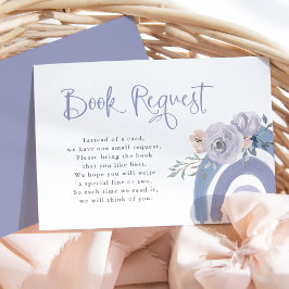 Tarjeta De Recepción Azul y púrpura polvorientos | Solicitud de libro d