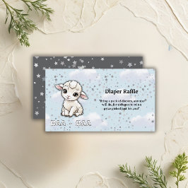 Tarjeta De Recepción Baa-baa A Little Lamb Stars Baby Shower