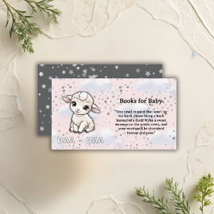 Tarjeta De Recepción Baa-baa A Little Lamb Stars Baby Shower