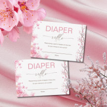 Baby Bloom Baby Shower Diaper Raffle Card