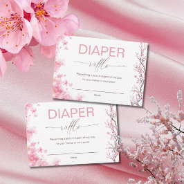 Tarjeta De Recepción Baby Bloom Baby Shower Diaper Raffle Card