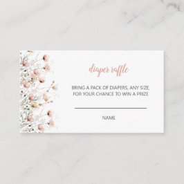 Tarjeta De Recepción Baby Bloom floral baby shower diaper raffle game