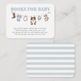 Tarjeta De Recepción Baby Blue Little Cowboy Books for Baby