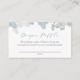 Tarjeta De Recepción Baby Boy Blue Floral Diaper Request Enclosure Card