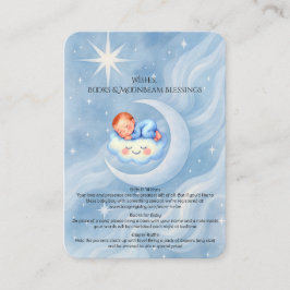 Tarjeta De Recepción Baby Boy Shower Invitan a la Moonlight Stars Water