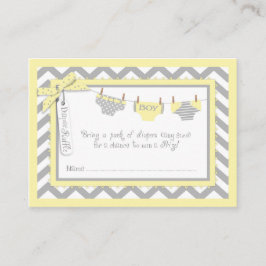 Tarjeta De Recepción Baby Boy Tie Diaper Raffle Ticket