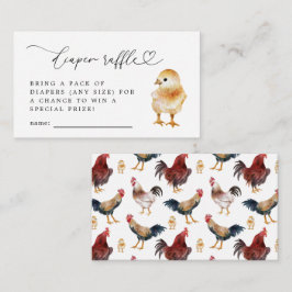 Tarjeta De Recepción Baby Chick Diaper Raffle Ticket
