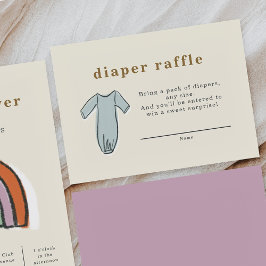 Tarjeta De Recepción Baby Clothes Diaper Raffle Baby Shower